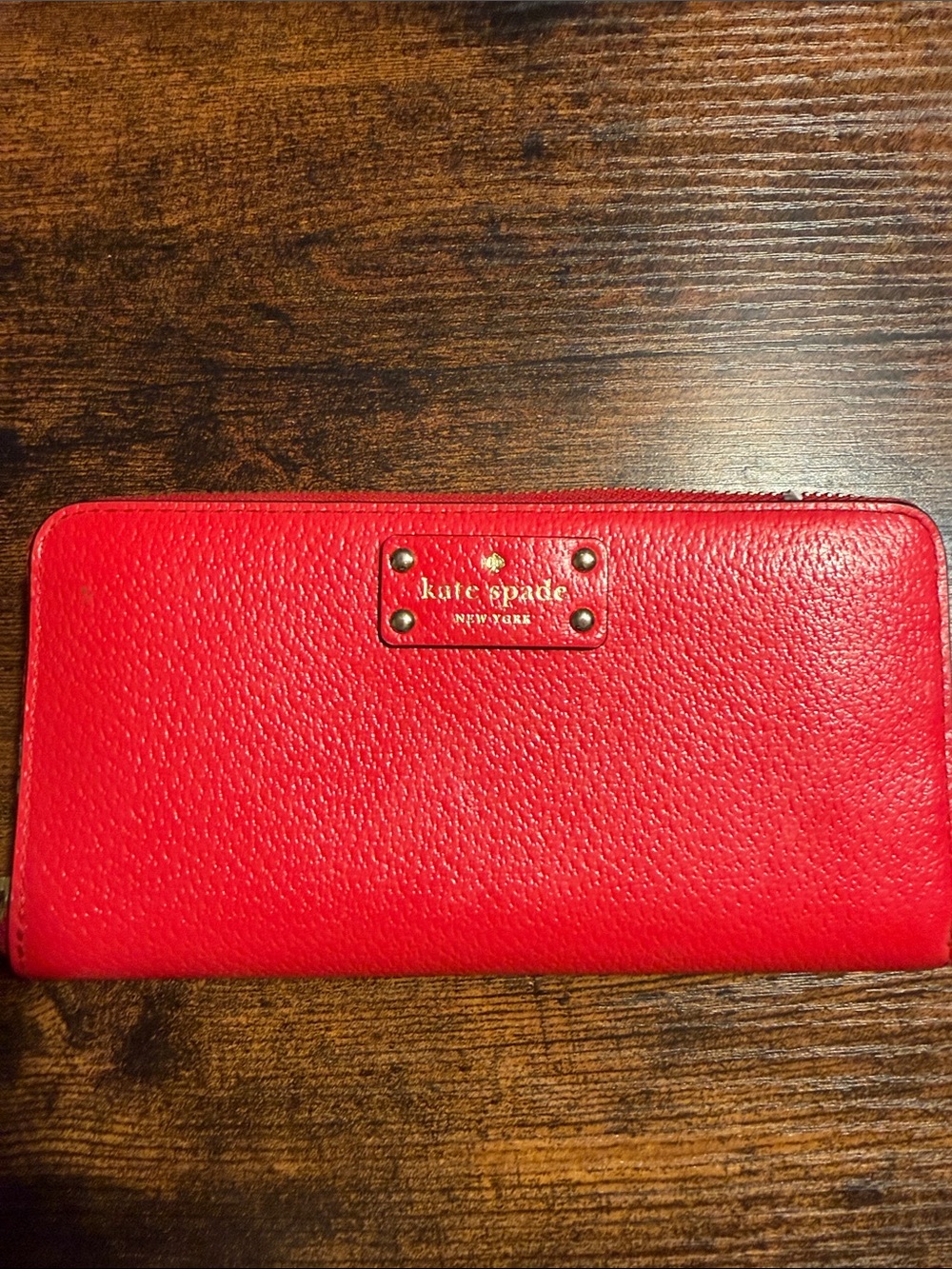 Kate Spade Wellesley Neda Zip Around   Wallet Cherry Liqueur